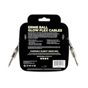 Ernie Ball P06436 FLEX INSTRUMENT CABLE STRAIGHT/STRAIGHT 10FT - GLOW IN DARK 