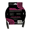 Ernie Ball P06390 5FT BRAIDED MALE FEMALE XLR MICROPHONE CABLE BLACK