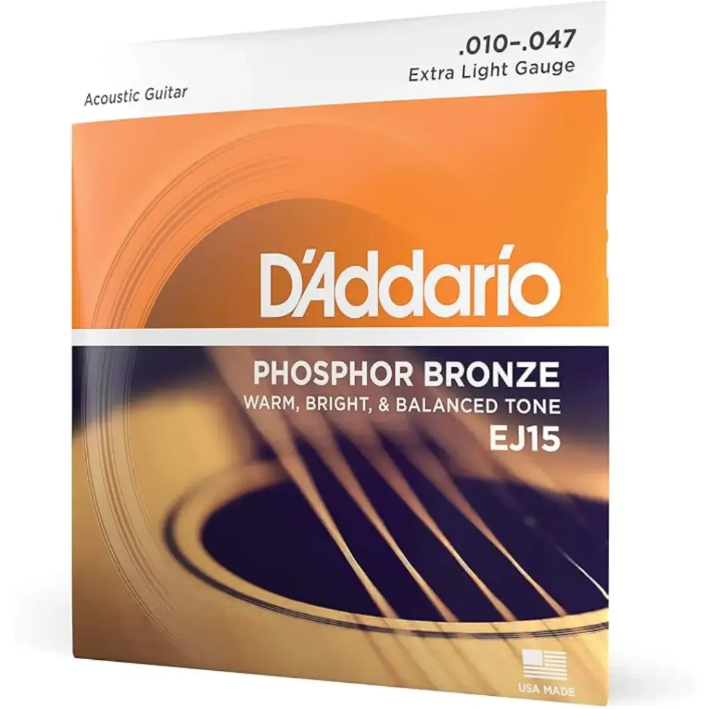 DADDARIO EJ15 SET ACOUS GTR PHOS BRZ X-LITE