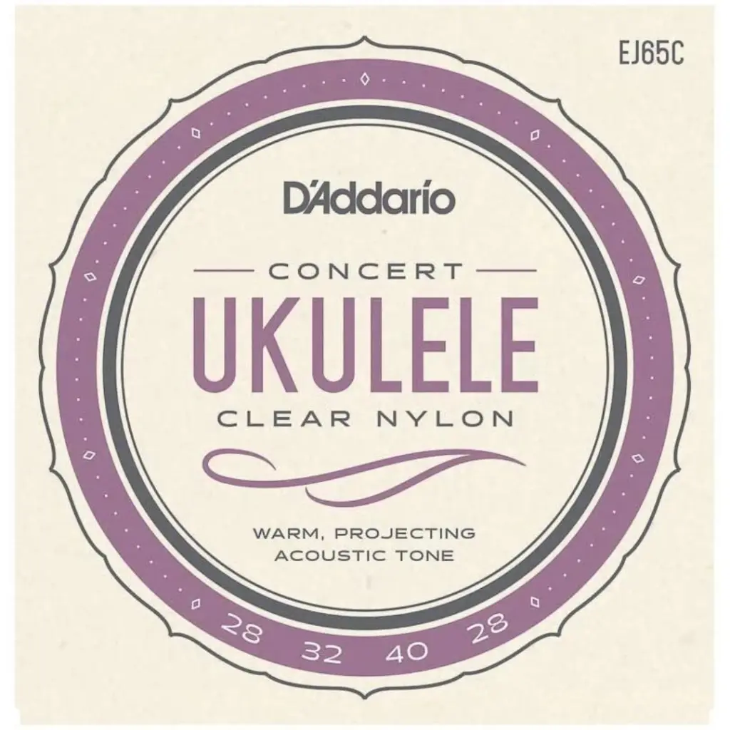 DADDARIO EJ65C SET CONCERT UKE CLEAR NYLON