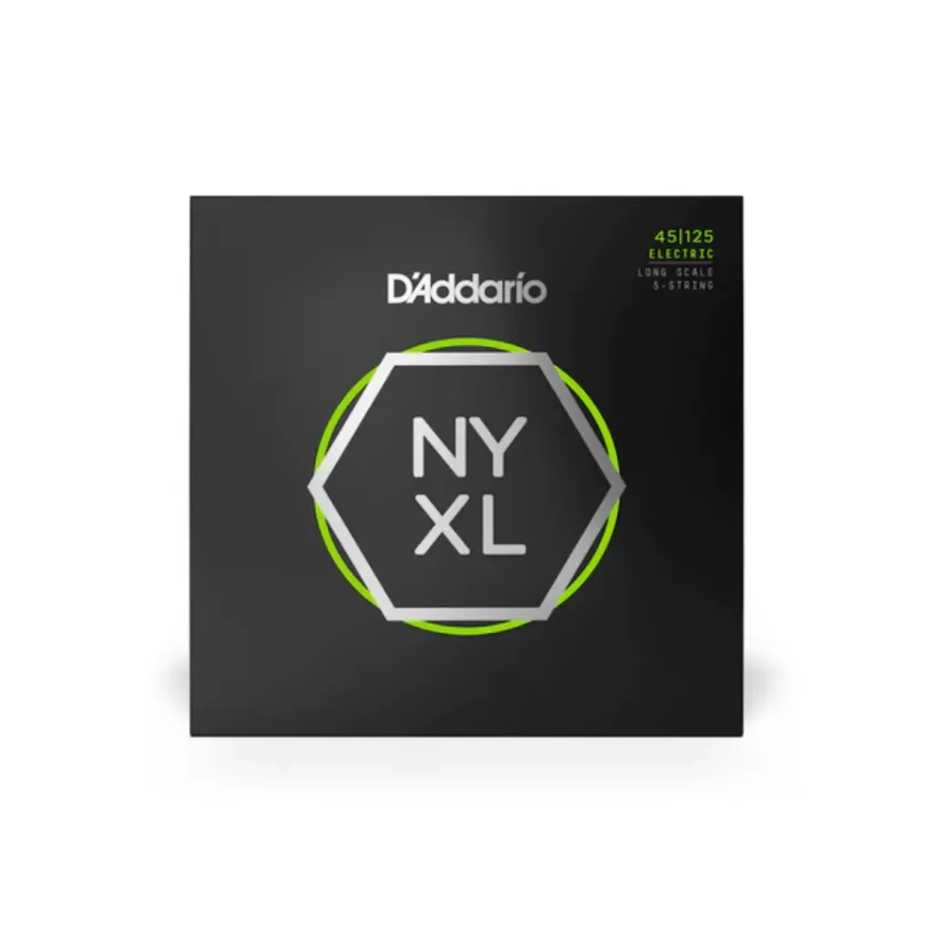 D'Addario NYXL45125 Nickel Wound Bass Strings 45–125 Long Scale (5-String)