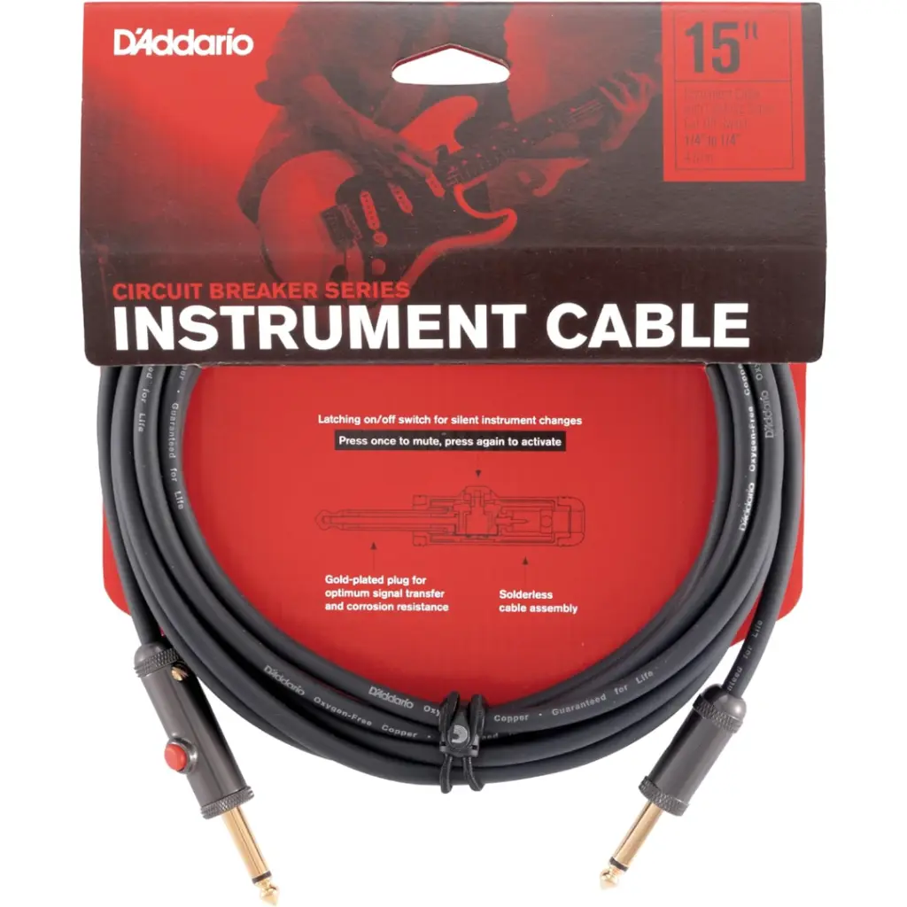 [PW-AGL-15] DADDARIO PW-AGL-15 15' CRCBRKR LATCHING INST CBL