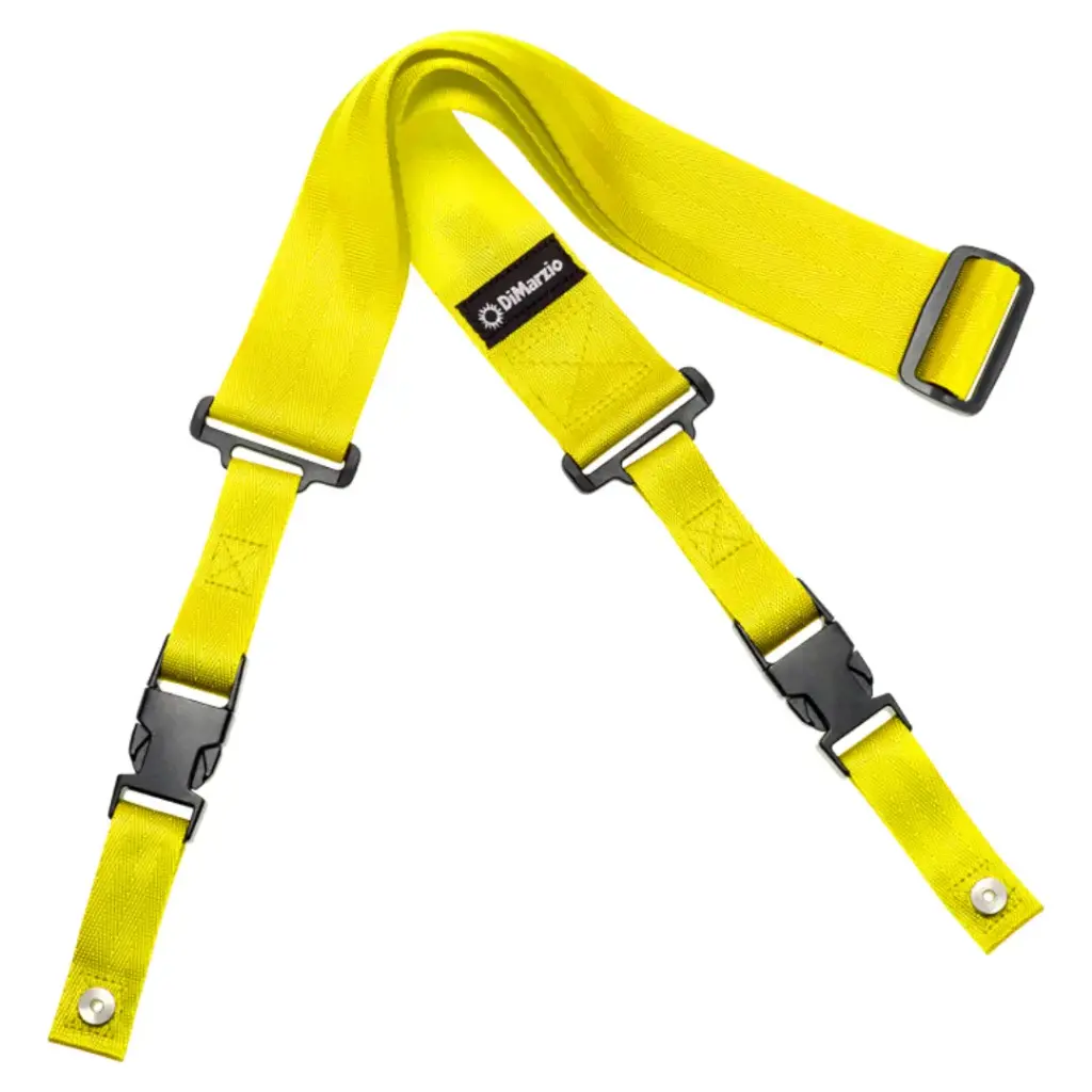 DIMARZIO DD2200Y CLIPLOCK GUITAR STRAP, YELLOW NYLON