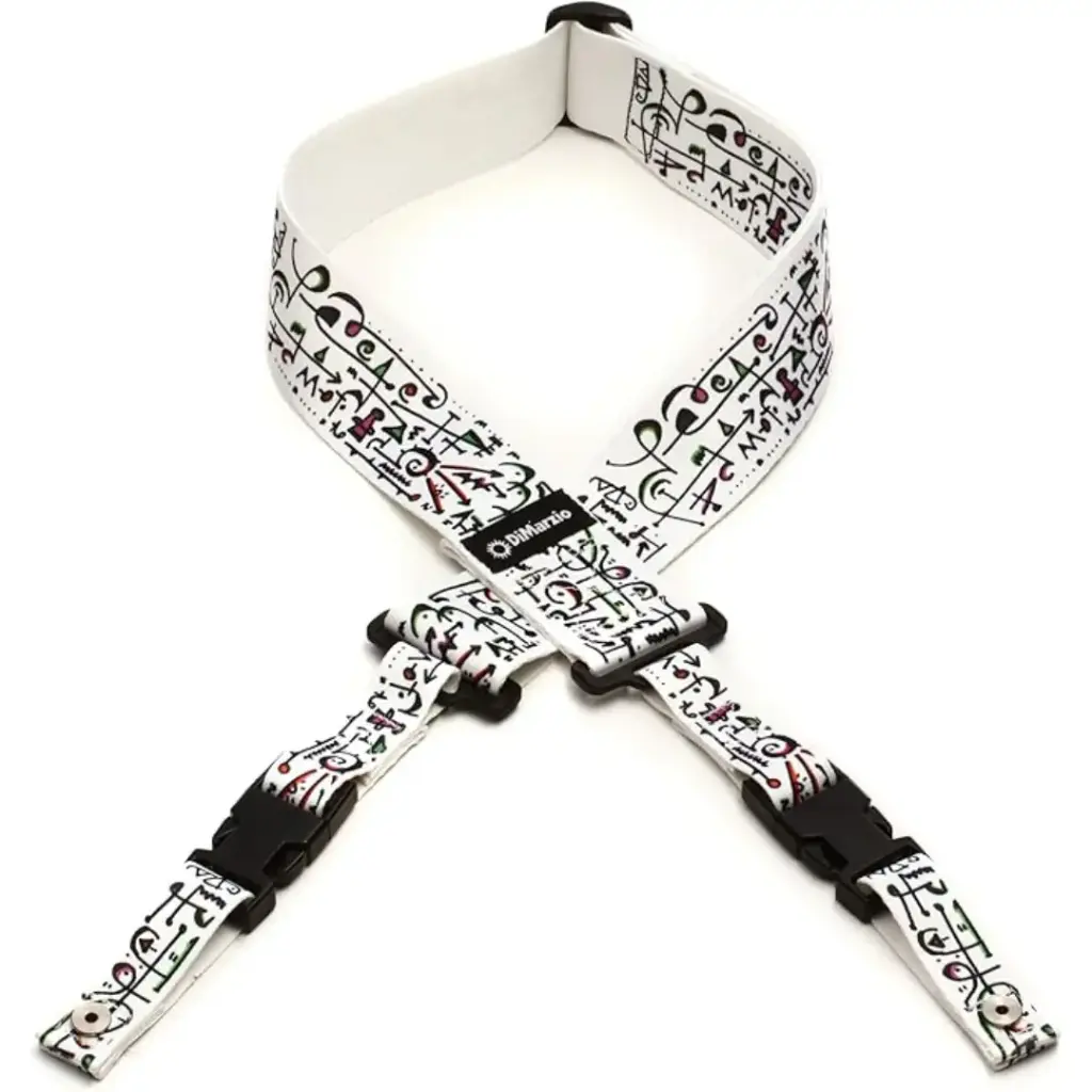 [DD2242] DIMARZIO DD2242 STEVE VAI CLIPLOCK, ART STRAP, WHITE