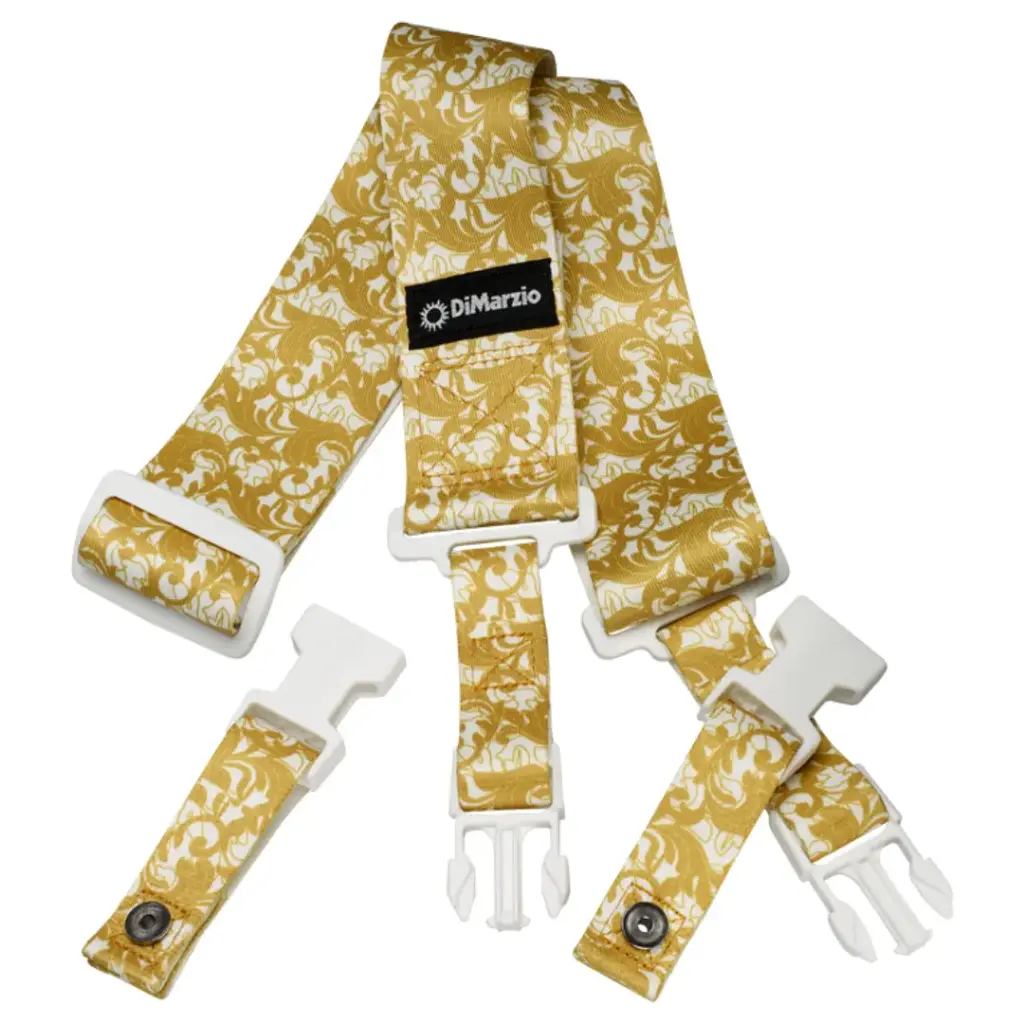 DIMARZIO DD2251 Steve Vai UtoPIA ClipLock® Strap, White/Gold
