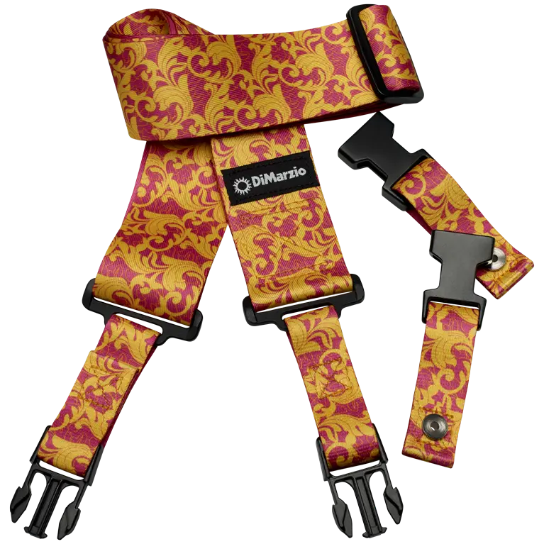 DIMARZIO DD2252 Steve Vai UtoPIA ClipLock® Strap, Pink/Gold