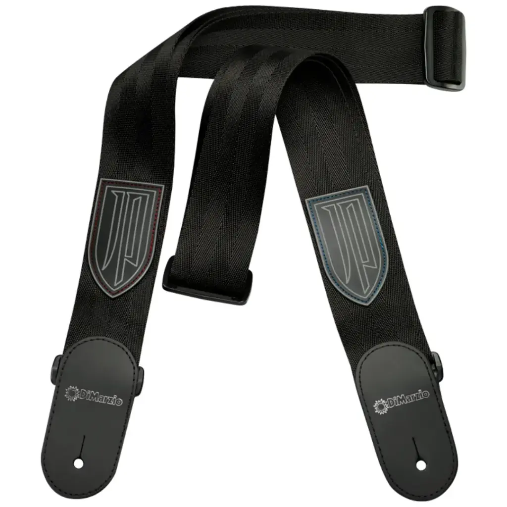 DIMARZIO DD3100JPBKBL 2" TAB STRAP,BLACK, JOHN PETRUCCI MODEL, BLUE THREAD