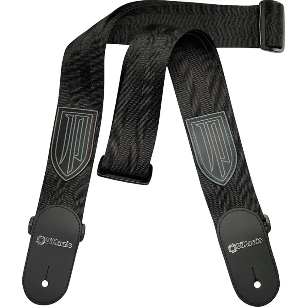 DIMARZIO DD3100JPBKRD 2" TAB STRAP,BLACK,JP MODEL, RED THREAD