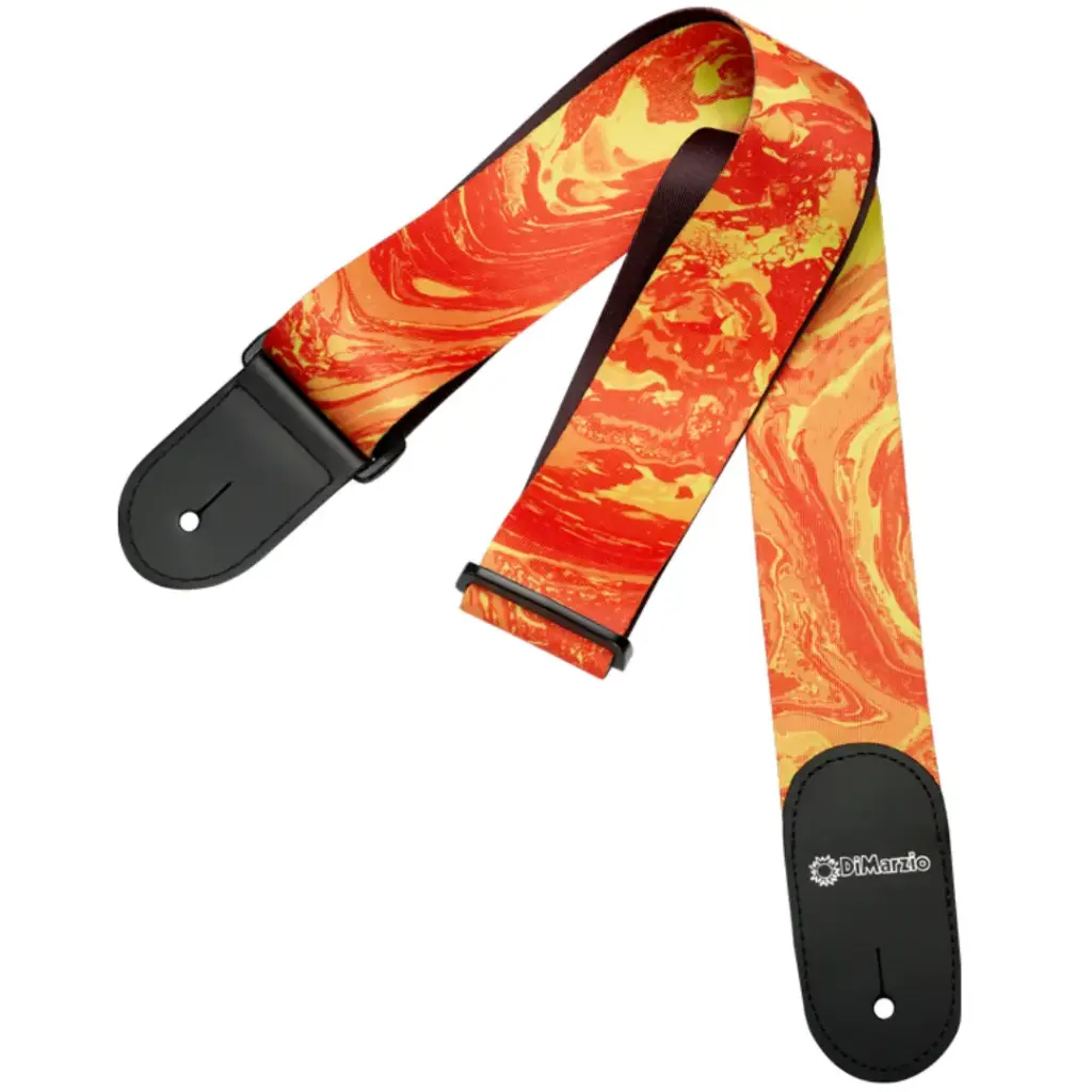 DIMARZIO DD3145 STEVE VAI TAB STRAP,2"ORANGE UNIVERSE