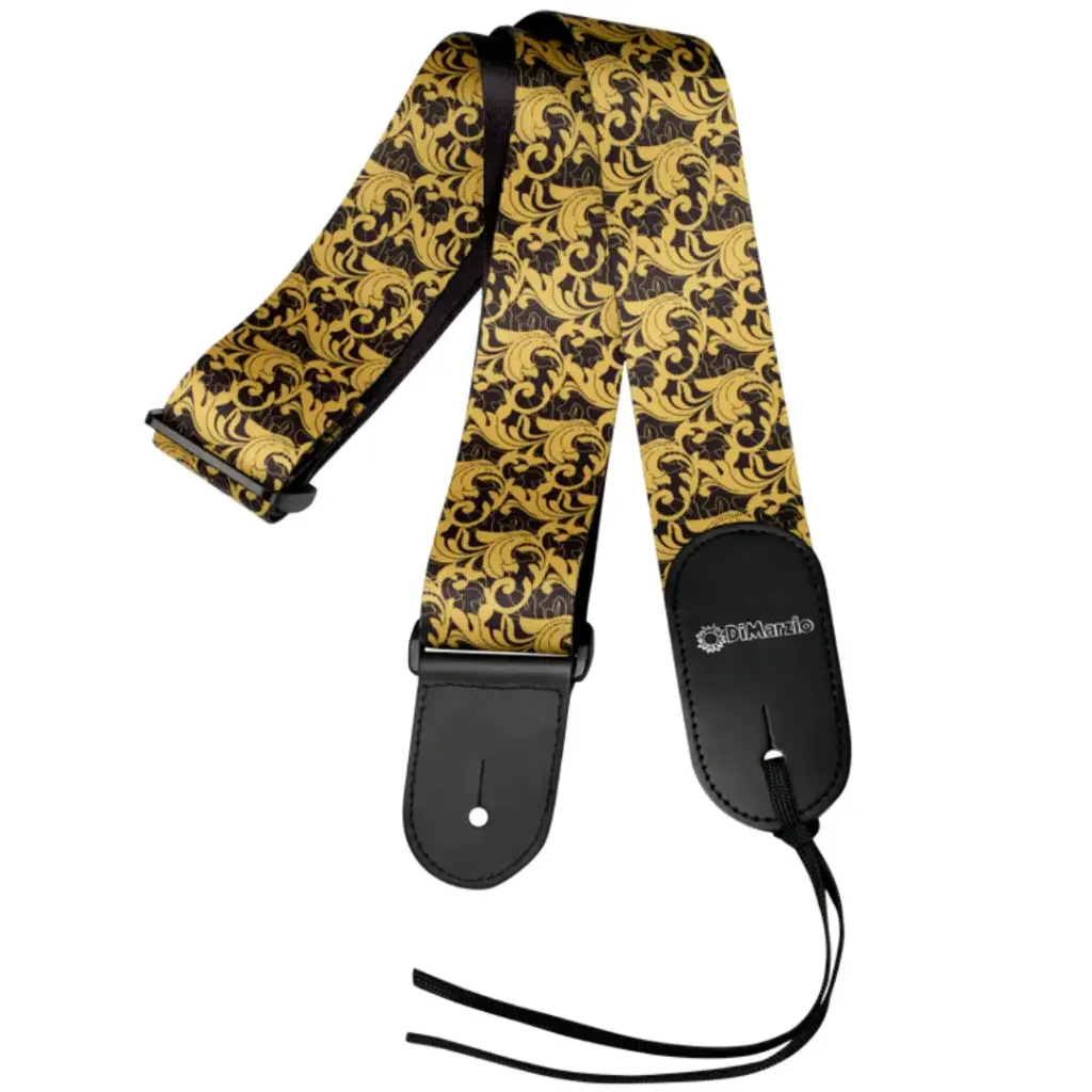 DIMARZIO DD3150 Steve Vai UtoPIA Strap,2", Black/Gold