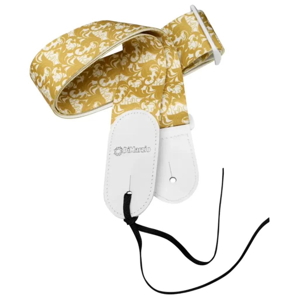 DIMARZIO DD3151 Steve Vai UtoPIA􀂍􀀃Strap,2",White/Gold
