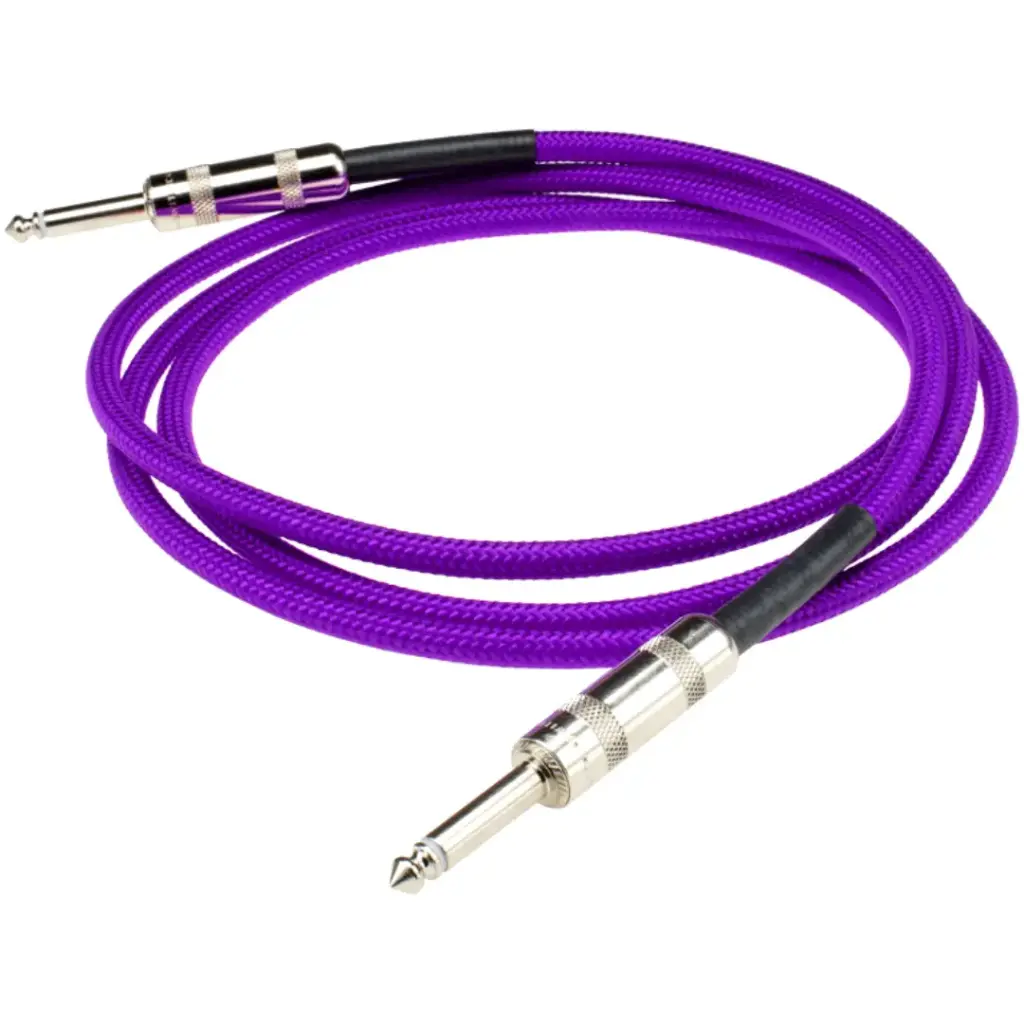 DIMARZIO OVERBRAID CABLE,10 FT PURPLE