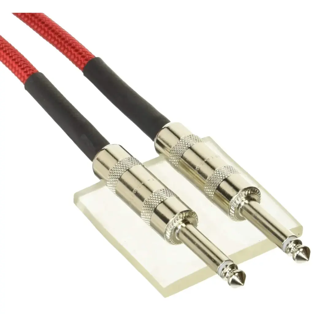 DIMARZIO OVERBRAID CABLE,10 FT RED