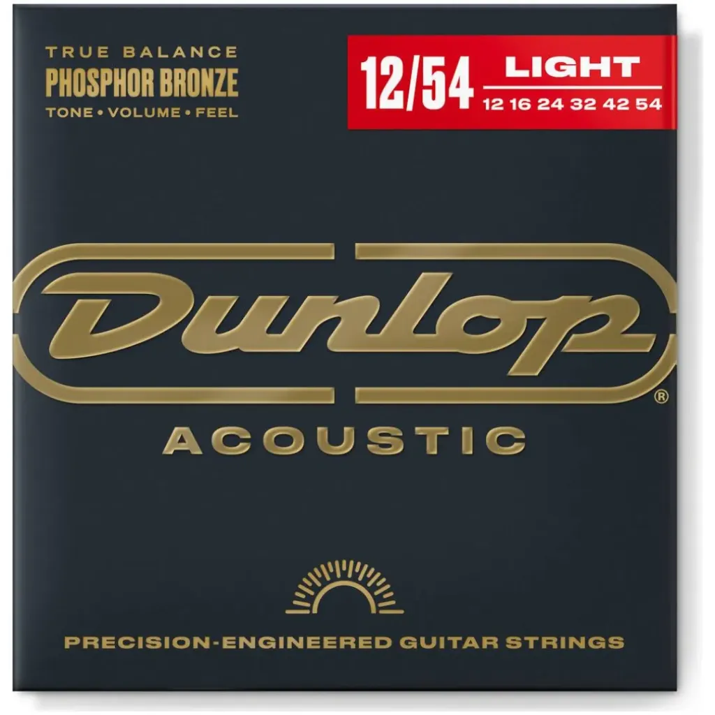 [DAP1254] Dunlop DAP1254 AG‑PHB Acoustic Guitar Strings (12‑54, 6‑set)