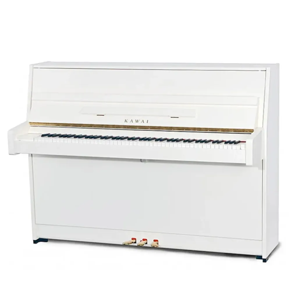 [K-15E(B)WH/P] KAWAI K-15E(B)WH/P UPRIGHT PIANO W/BENCH-WHITE POLISH-(110cm)