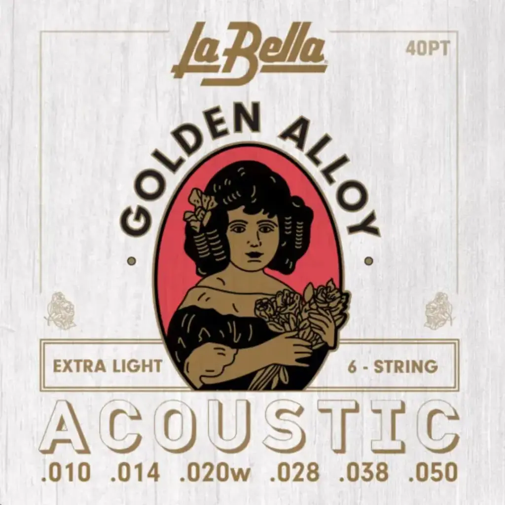 [40PT] LABELLA 40PT SET ACOUS GTR GLDN ALLOY X-LITE