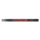 TAMA 7A-F-BR Oak Stick (Rhythmic Fire, Red on Black)