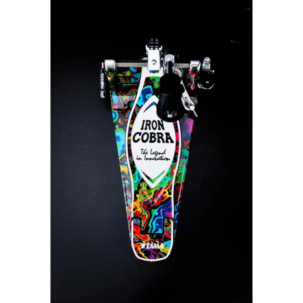 TAMA HP900PMPR Iron Cobra 900 Marble Psychedelic Rainbow Power Glide Single Pedal w/Carrying Case