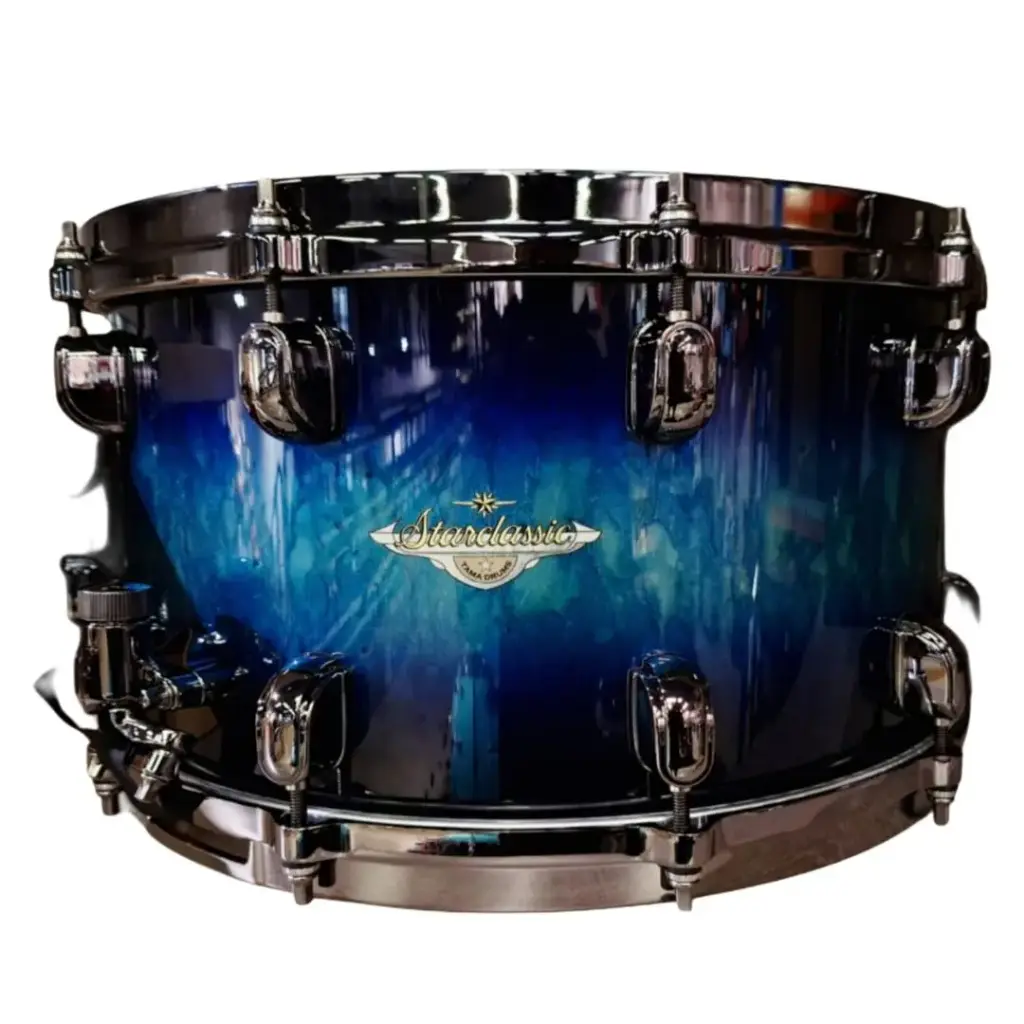 TAMA MAS148BN-MEB TAMA Starclassic Maple 14"x8" Snare Drum, Black Nickel Shell Hardware