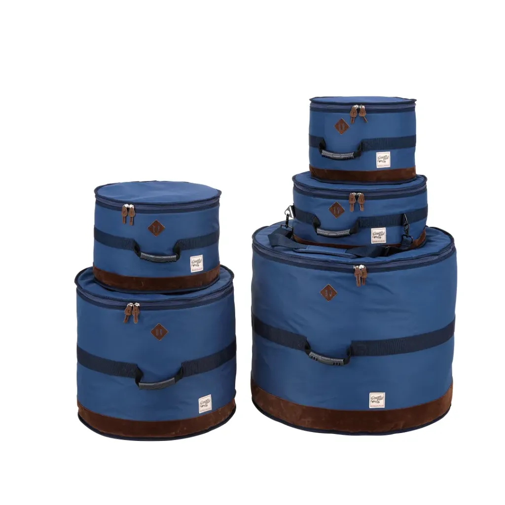 [TDSS52KNB] TAMA TDSS52KNB TAMA Power Pad Designer Collection Drum Bag Set for 5pc Drum Kit with 22"BD, Navy Blue