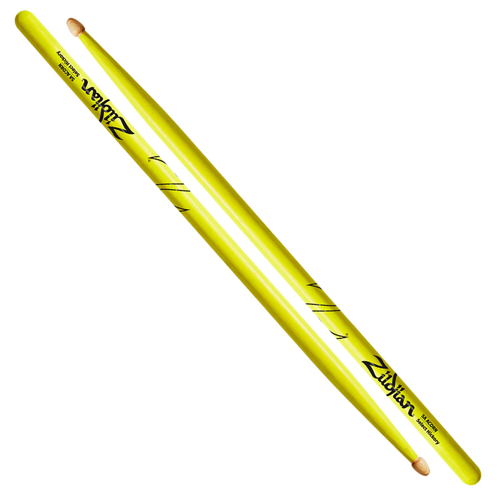 [Z5AACDGY] ZILDJIAN Z5AACDGY 5A Acorn Neon Yellow Drumsticks