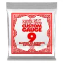Ernie Ball P01009 .009 PLAIN STEEL ELECTRIC OR ACOUSTIC GUITAR STRINGS 6 PACK  