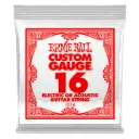 Ernie Ball P01016 .016 PLAIN STEEL ELECTRIC OR ACOUSTIC GUITAR STRINGS 6 PACK