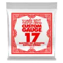 Ernie Ball P01017 .017 PLAIN STEEL ELECTRIC OR ACOUSTIC GUITAR STRINGS 6 PACK