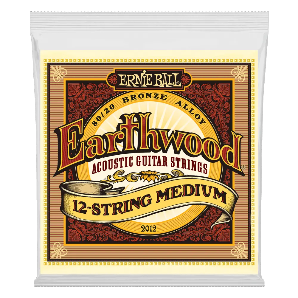 Ernie Ball P02012 EARTHWOOD MEDIUM 12-STRING 80/20 BRONZE ACOUSTIC GUITAR STRINGS - 11-28 GAUGE