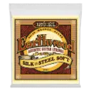 Ernie Ball P02045 EARTHWOOD SILK & STEEL SOFT 80/20 BRONZE ACOUSTIC GUITAR STRINGS - 11-52 GAUGE