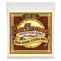 Ernie Ball P02047 EARTHWOOD SILK & STEEL EXTRA SOFT 80/20 BRONZE ACOUSTIC GUITAR STRINGS - 10-50 GAUGE