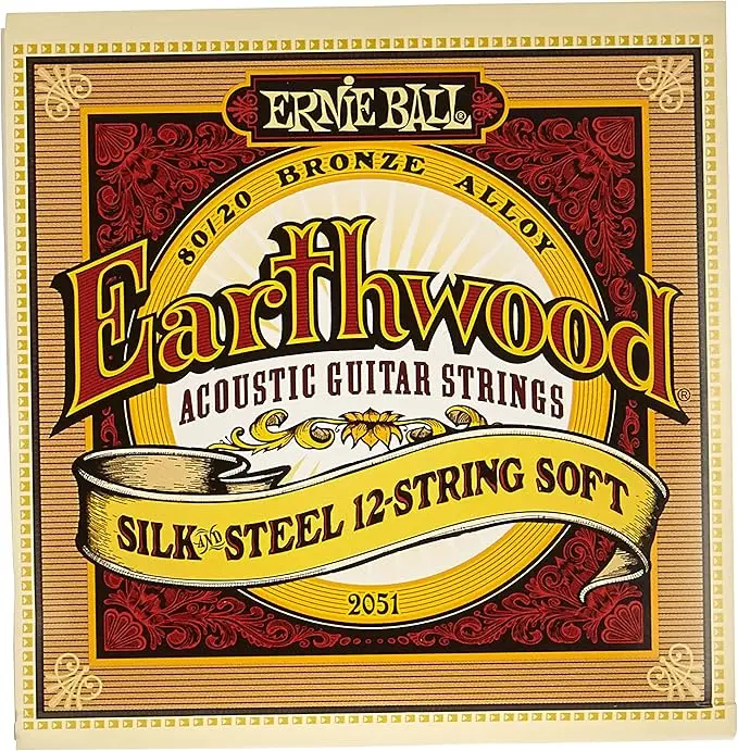 Ernie Ball P02051 EARTHWOOD SILK & STEEL SOFT 12-STRING 80/20 BRONZE ACOUSTIC GUITAR STRINGS - 9-46 GAUGE