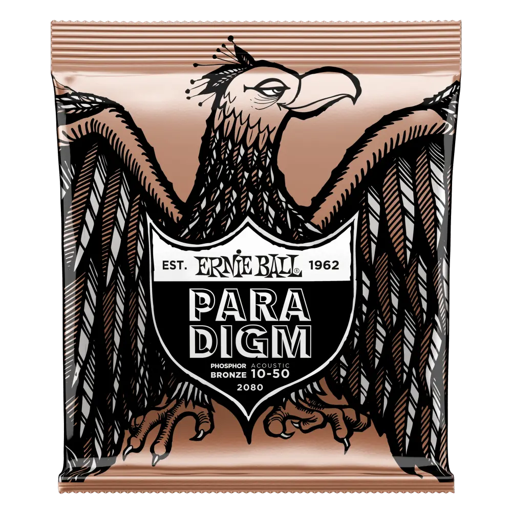 Ernie Ball P02080 PARADIGM EXTRA LIGHT PHOSPHOR BRONZE ACOUSTIC GUITAR STRINGS - 10-50 GAUGE