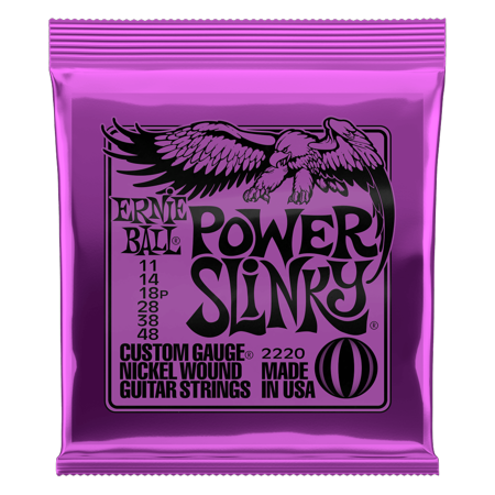Ernie Ball P02220 POWER SLINKY NICKEL WOUND ELECTRIC GUITAR STRINGS - 11-48 GAUGE
