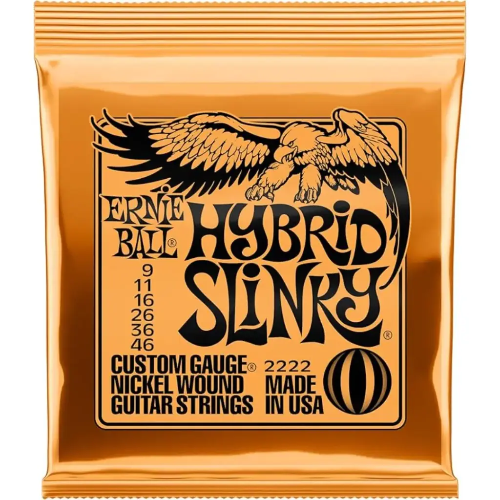 Ernie Ball P02222 HYBRID SLINKY NICKEL WOUND ELECTRIC GUITAR STRINGS - 9-46 GAUGE