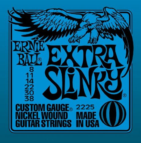[P02225] Ernie Ball P02225 EXTRA SLINKY NICKEL WOUND ELECTRIC GUITAR STRINGS - 8-38 GAUGE
