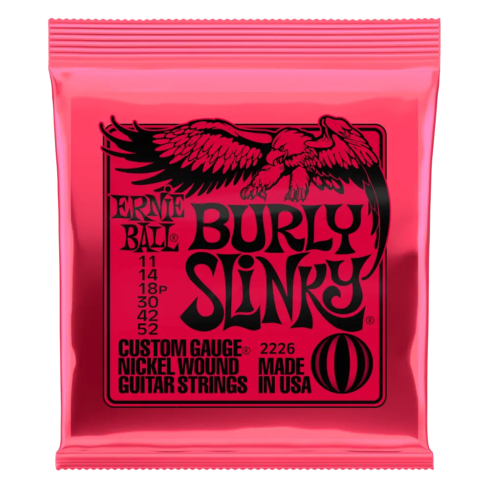 Ernie Ball P02226 BURLY SLINKY NICKELWOUND ELECTRIC GUITAR STRINGS 11 - 52 GAUGE