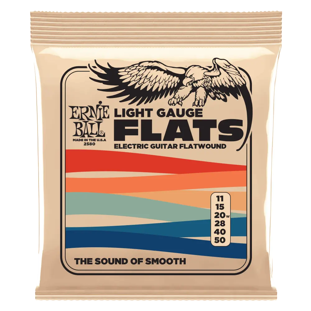 Ernie Ball P02580 ERNIE BALL LIGHT FLATWOUND ELECTRIC GUITAR STRINGS - 11-50 GAUGE