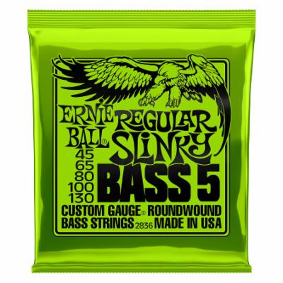 [P02836] Ernie Ball P02836 REGULAR SLINKY 5-STRING NICKEL WOUND ELECTRIC BASS STRINGS - 45-130 GAUGE