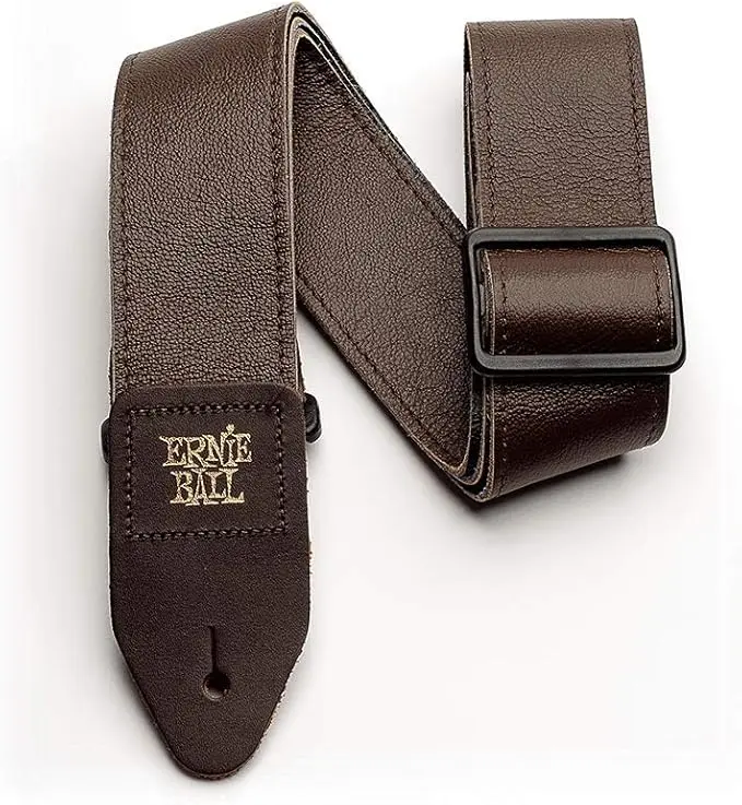 Ernie Ball P04135 2" TRI-GLIDE ITALIAN LEATHER STRAP - BROWN  