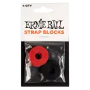 Ernie Ball P04603 STRAP BLOCKS 4-PACK - BLACK AND RED