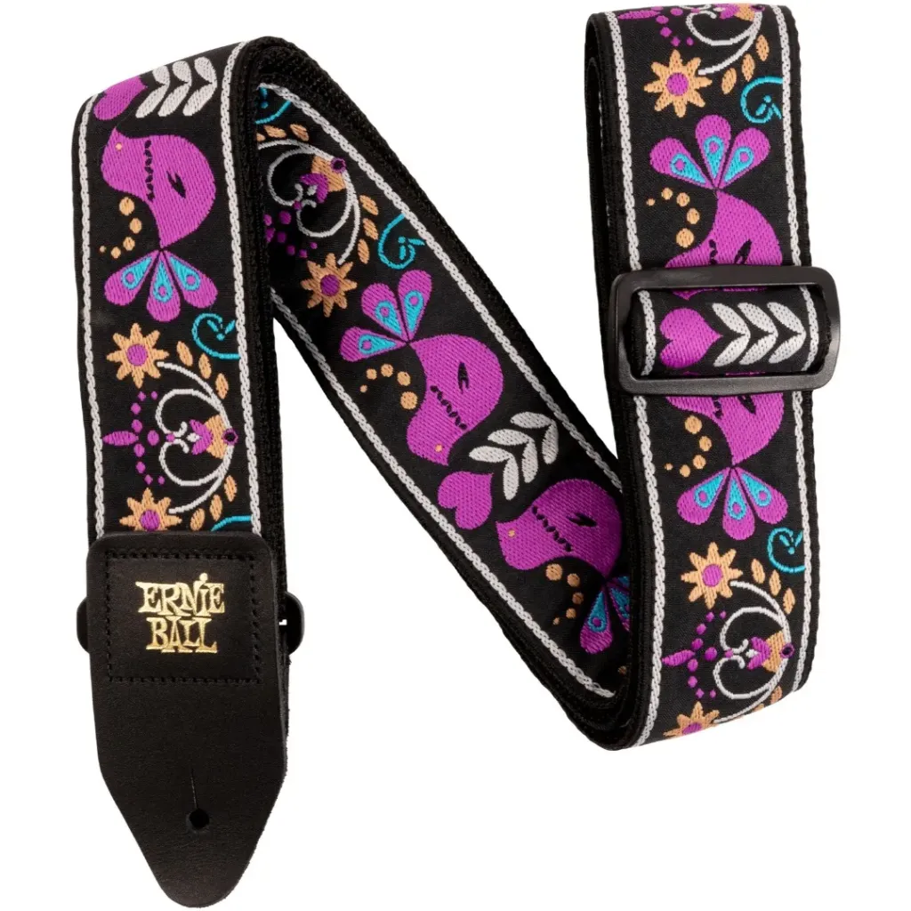 [P05331] Ernie Ball P05331 PURPLE BIRD LUPIN JACQUARD STRAP