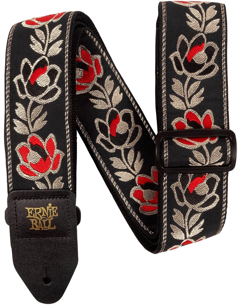 Ernie Ball P05380 CLASSIC JACQUARD GUITAR STRAP/BASS STRAP - NOBLE ROSE