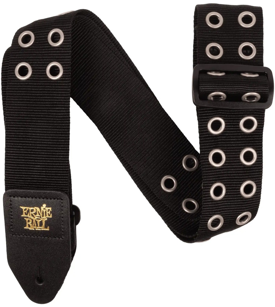 Ernie Ball P05397 PREMIUM GUITAR STRAP/BASS STRAP - HOLE LOTTA METAL SILVER