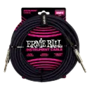 Ernie Ball P06397 ERNIE BALL 25FT BRAIDED STRAIGHT STRAIGHT INST CABLE PURPLE BLACK