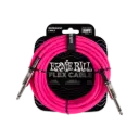 Ernie Ball P06418 FLEX INSTRUMENT CABLE STRAIGHT/STRAIGHT 20FT - PINK