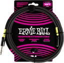 Ernie Ball P06422 HEADPHONE EXTENSION CABLE 1/4 TO 3.5MM 10FT - BLACK