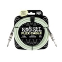 Ernie Ball P06436 FLEX INSTRUMENT CABLE STRAIGHT/STRAIGHT 10FT - GLOW IN DARK