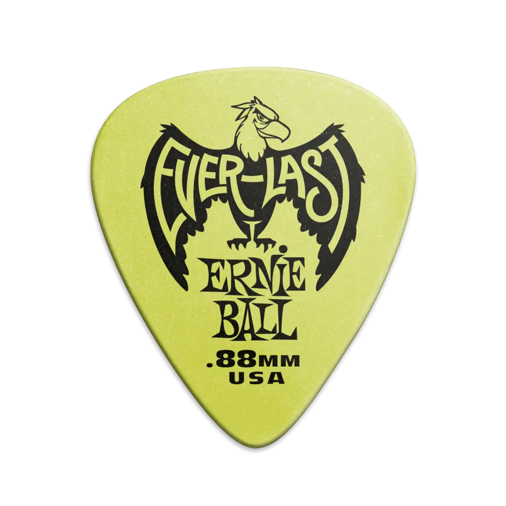 [P09191] Ernie Ball P09191 .88MM GREEN EVERLAST PICKS 12-PACK