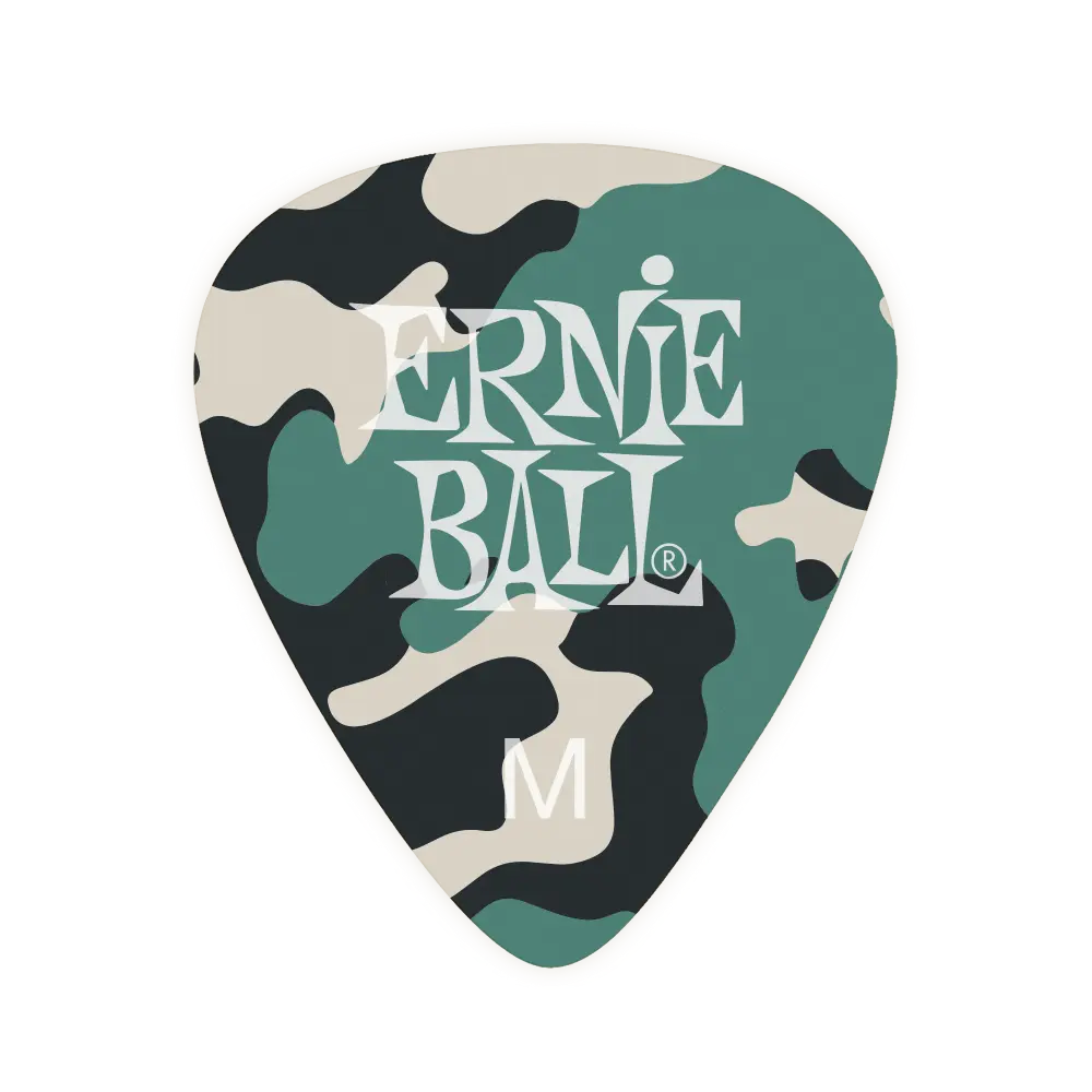 Ernie Ball P09222 CAMOUFLAGE CELLULOSE PICKS MEDIUM 12-PACK  